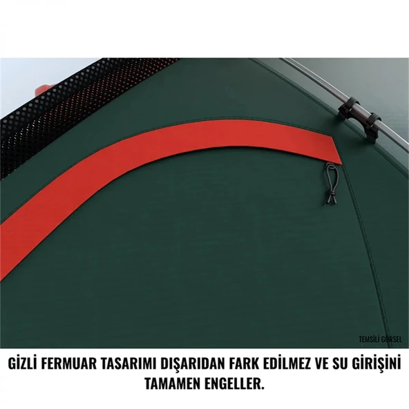 HUSKY Falcon 2 Kişilik Çadır (Yeşil) - Resim 7