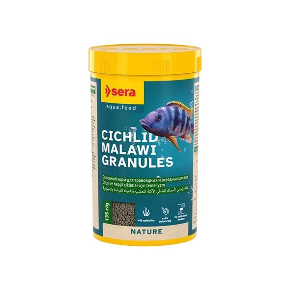 Sera Cichlid Malawi Granules Balık Yemi 250 Ml 135 Gr ürün görseli 1