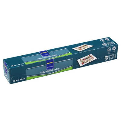METRO PROFESSIONAL Yağlı Pişirme Kağıdı 50M*38Cm (2'li Paket) ürün görseli 1