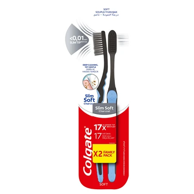 Colgate Mikro İnce Diş Fırçası 1+1 Black (8'li Paket) ürün görseli 1