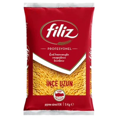 filiz Makarna 5Kg İnce Uzun (8'li Paket) ürün görseli 1