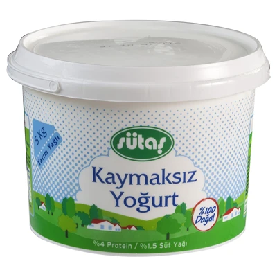 sütaş Yoğurt 5Kg Yarım Yağlı (5'li Paket) ürün görseli 1