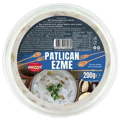 mezzet Patlıcan Ezme 200G (8'li Paket) ürün görseli 1
