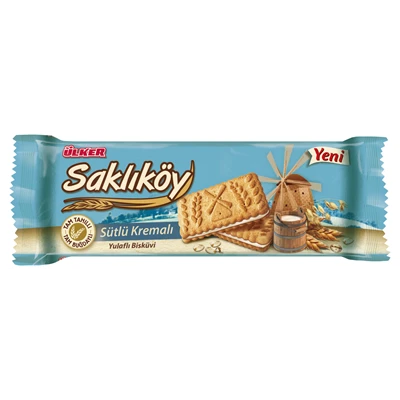 ÜLKER Saklıköy Bisküvi 24 X 100 G Süt Krema (2'li Paket) ürün görseli 1