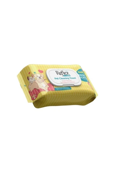 Reflex Care Nergis Kokulu Kedi ve Köpekler için Temizleme Mendili 50'li ürün görseli 1