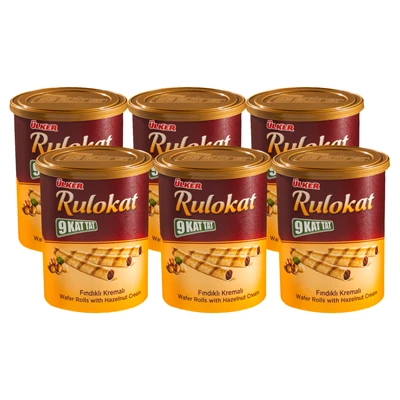 ÜLKER Rulokat Gofret 170G Fındık (6'li Paket) ürün görseli 1