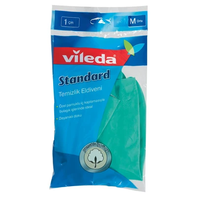 vileda Standart Eldiven Orta (8'li Paket) ürün görseli 1