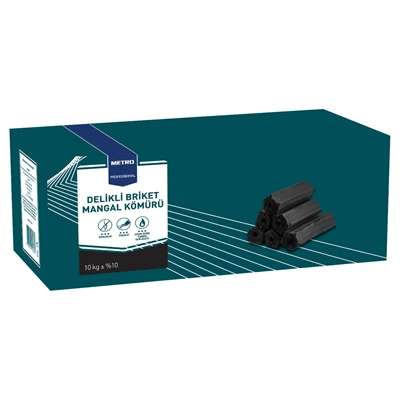 METRO PROFESSIONAL Delikli Kömür 10 Kg (2'li Paket) ürün görseli 1