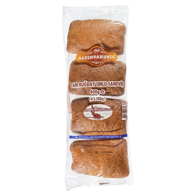 İHE Altın Sandviç Ekmek 400 G Tam Buğday (8'li Paket) ürün görseli 1
