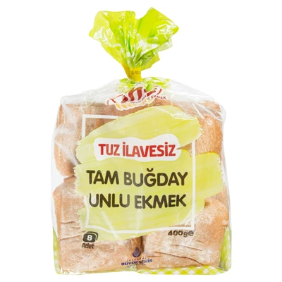 İHE Tuz İlavesiz Ekmek 400 G Tam Buğday (8'li Paket) ürün görseli 1