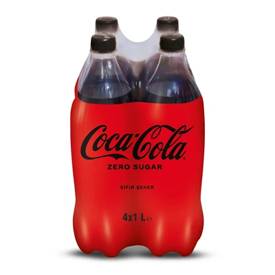 Coca-Cola Gazlı İçecek 4 X 1 L Şekersiz (8'li Paket) ürün görseli 1