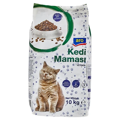 aro Kedi Maması 10 Kg Yetişkin (8'li Paket) ürün görseli 1