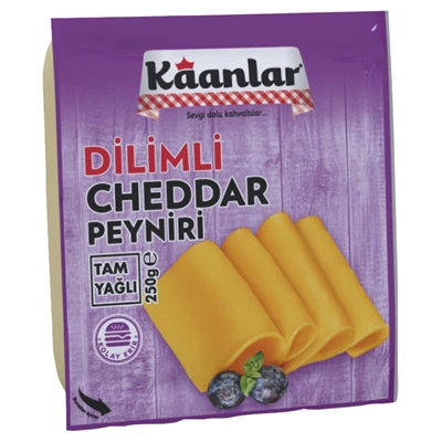 Kaanlar Dilim Cheddar Peynir 250G (8'li Paket) ürün görseli 1