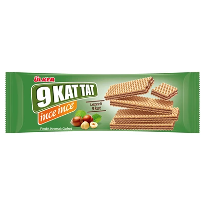 ÜLKER 9Kat Tat İnce İnce Bisküvi 16 X 114 G Fındıklı (2'li Paket) ürün görseli 1