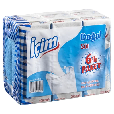 İçim Süt 6 X 200 Ml (8'li Paket) ürün görseli 1