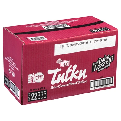 ETİ Tutku Bisküvi 24 X 100 G Kakao (3'li Paket) ürün görseli 1