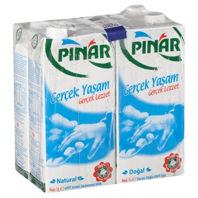 PINAR Süt 4 X 1 L Yarım Yağlı (6'li Paket) ürün görseli 1