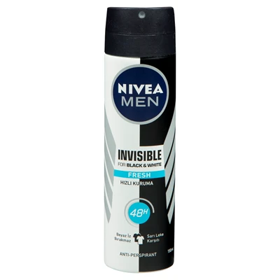 NIVEA Deodorant 150 Ml Black&White (6'li Paket) ürün görseli 1