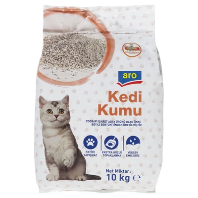 aro Kedi Kumu Bentonit 11,8 L Sade (8'li Paket) ürün görseli 1