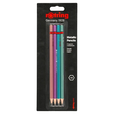 rotring Metalik Kurşun Kalem 4Lü Blister (7'li Paket) ürün görseli 1