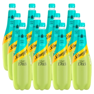 Schweppes Gazlı İçecek 1 L Bitter Limon (8'li Paket) ürün görseli 1