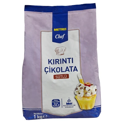 METRO Chef Kırıntı Çikolata 1 Kg Sütlü (4'li Paket) ürün görseli 1