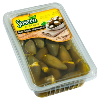 Sosero Peynir Dolgulu Biber 1,8Kg Jalapeno (6'li Paket) ürün görseli 1