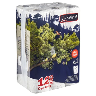 Luxana 3 Katlı Kağıt Havlu 12 Li (3'li Paket) ürün görseli 1