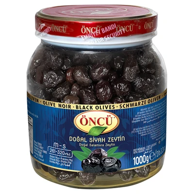 ÖNCÜ Siyah Zeytin 1Kg 261-320 (7'li Paket) ürün görseli 1
