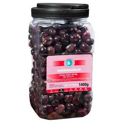 MARMARABİRLİK Siyah Zeytin 1,4Kg 261-290 (5'li Paket) ürün görseli 1