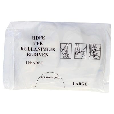 Burpak HDPE ELDİVEN 100 ADET ŞEFFAF (8'li Paket) ürün görseli 1
