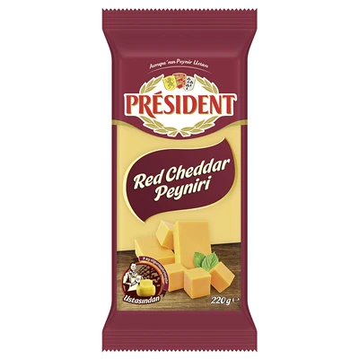 Presıdent Red Cheddar Peyniri 220G (7'li Paket) ürün görseli 1