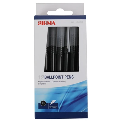 SIGMA Wi95Ru Tükenmez Kalem 0.7M 12 Li Siyah (8'li Paket) ürün görseli 1