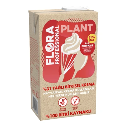 Flora Professional Vegan Bitkisel %31 Yağlı Kremsos 1 L (8'li Paket) ürün görseli 1