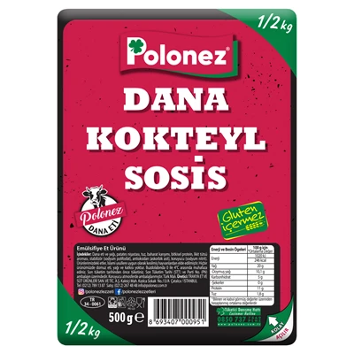 Polonez Dana Sosis 500G Kokteyl (3'li Paket) ürün görseli 1