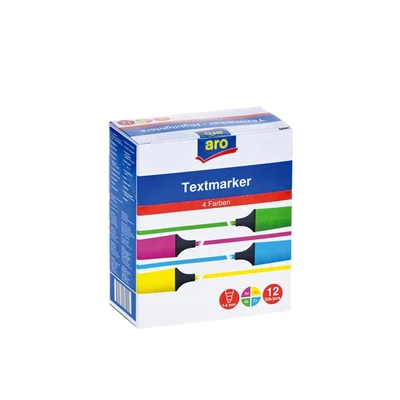 aro Fosforlu Kalem 12 Li Sarı (6'li Paket) ürün görseli 1