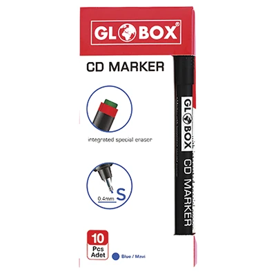 GLOBOX ASETAT CD KALEMİ S10 MAVİ (8'li Paket) ürün görseli 1