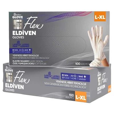 Flex Tpe Krem Eldiven 100 Adet L-Xl (3'li Paket) ürün görseli 1