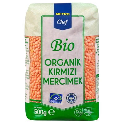 METRO Chef Bio Kırmızı Mercimek 500 G (7'li Paket) ürün görseli 1