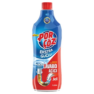 POR ÇÖZ Lavabo Açıcı Jel 1L (8'li Paket) ürün görseli 1