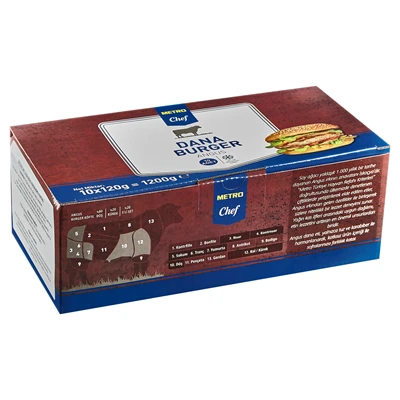 METRO Chef Angus Köfte Burger 120 G 10 Lu (2'li Paket) ürün görseli 1