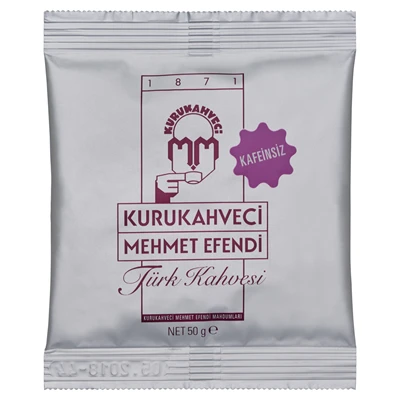 KURUKAHVECİ MEHMET EFENDİ Kafeinsiz Türk Kahvesi 50G (7'li Paket) ürün görseli 1