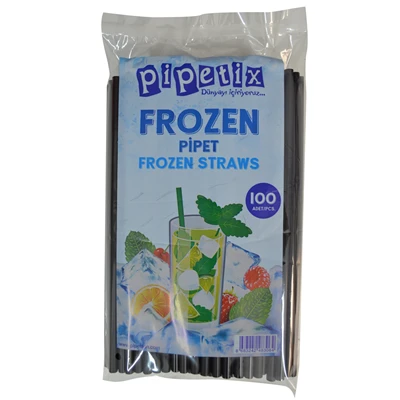 pipetix Frozen Pipet 100 Adet Siyah (8'li Paket) ürün görseli 1