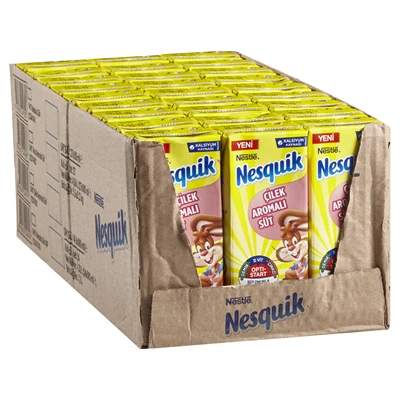 Nestlé Nesquik Aromalı Süt 27 X 180 Ml Çilek (5'li Paket) ürün görseli 1