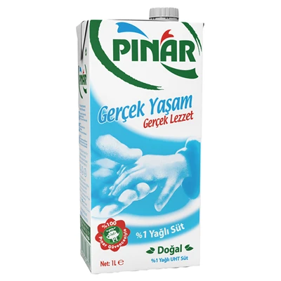 PINAR Süt 1 L Yarım Yağlı %1 (8'li Paket) ürün görseli 1