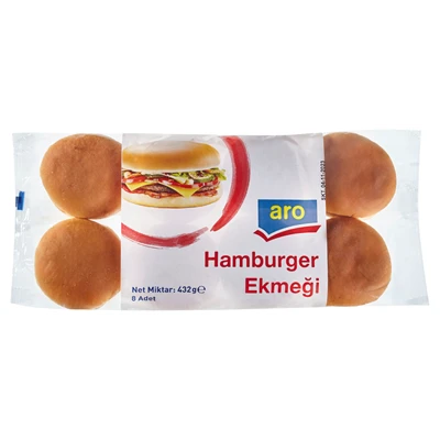 aro Hamburger Ekmeği 8*54 G (8'li Paket) ürün görseli 1