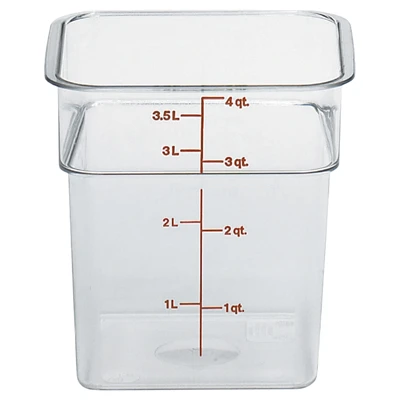 Cambro Camsq Polikarbon Kare Saklama Kabı 3,8L 4Sfscw (6'li Paket) ürün görseli 1