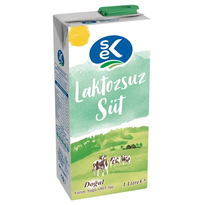 SEK Laktozsuz Süt 1L (8'li Paket) ürün görseli 1
