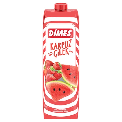 DİMES Meyveli İçecek 1 L Karpuz&Çilek (8'li Paket) ürün görseli 1