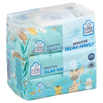 Fine Dreaming Islak Havlu 3*64Lü Bebek (5'li Paket) ürün görseli 1